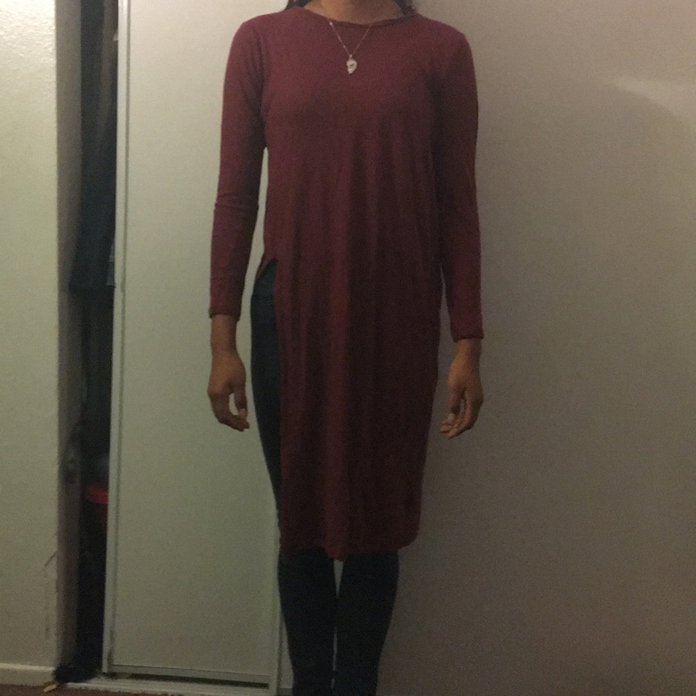 Zara burgundy tunic
